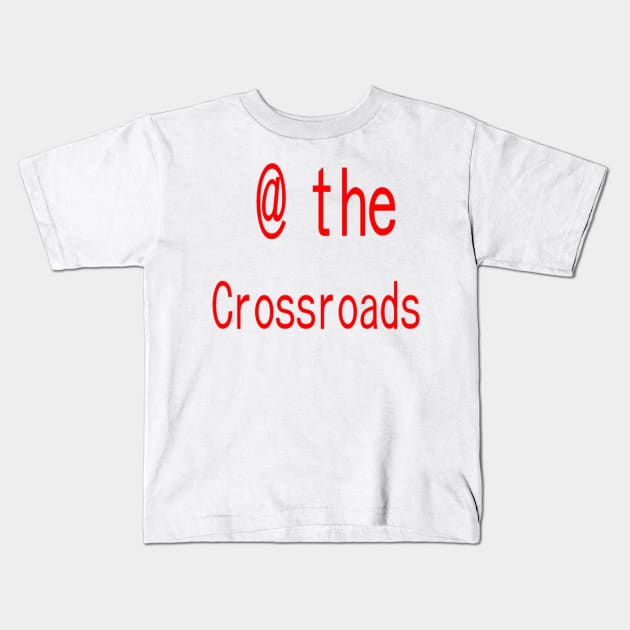 At the Crossroads illustration on White Background Kids T-Shirt by 2triadstore